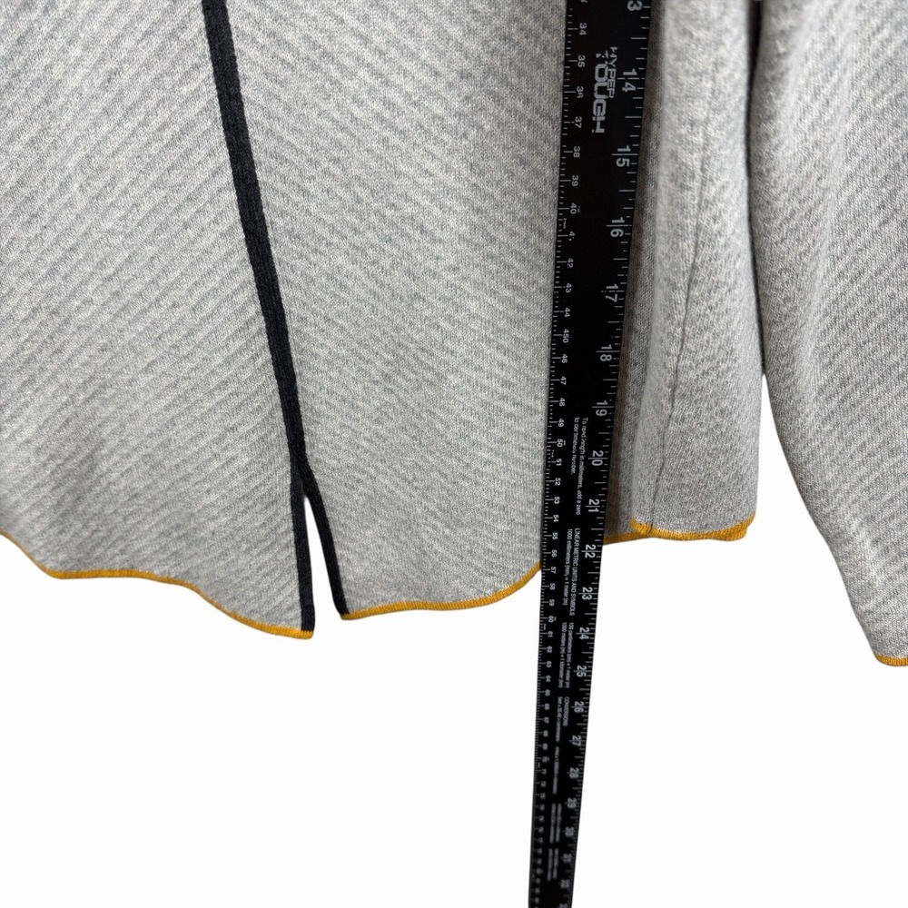 Zaket & Plover Neru Collar Sweater Cotton/Cashmere Blend Contemporary Knit Gray View 3